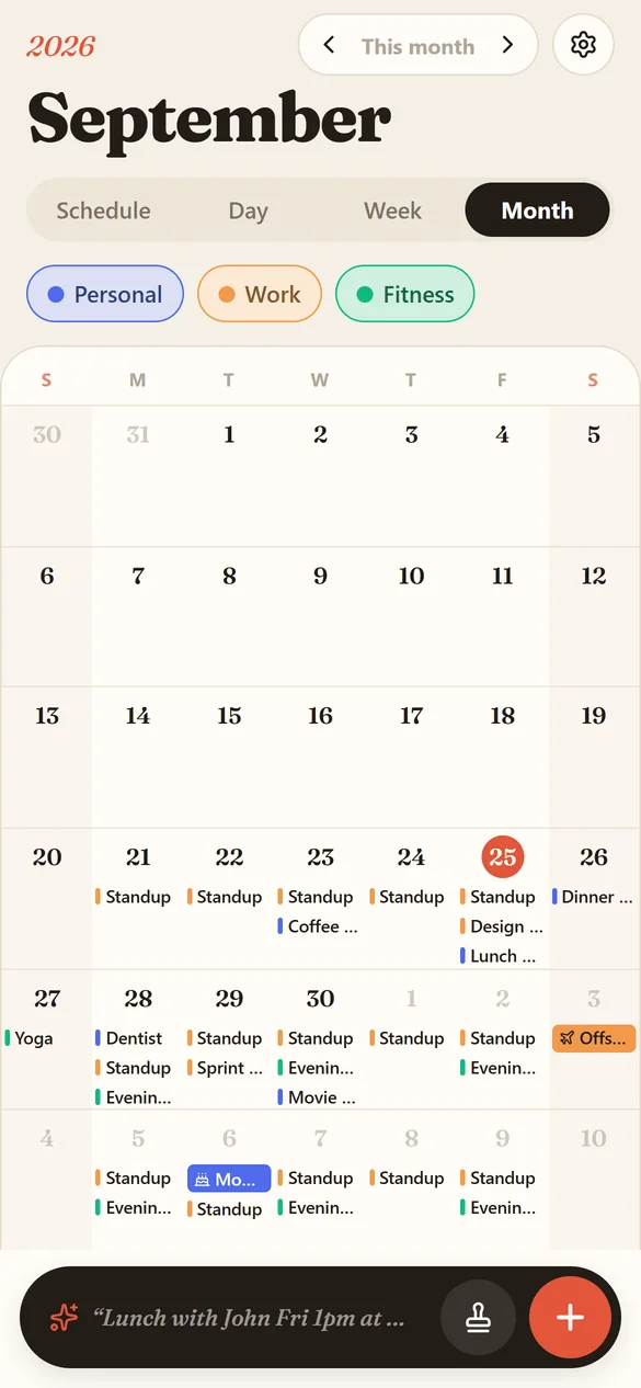 Month view